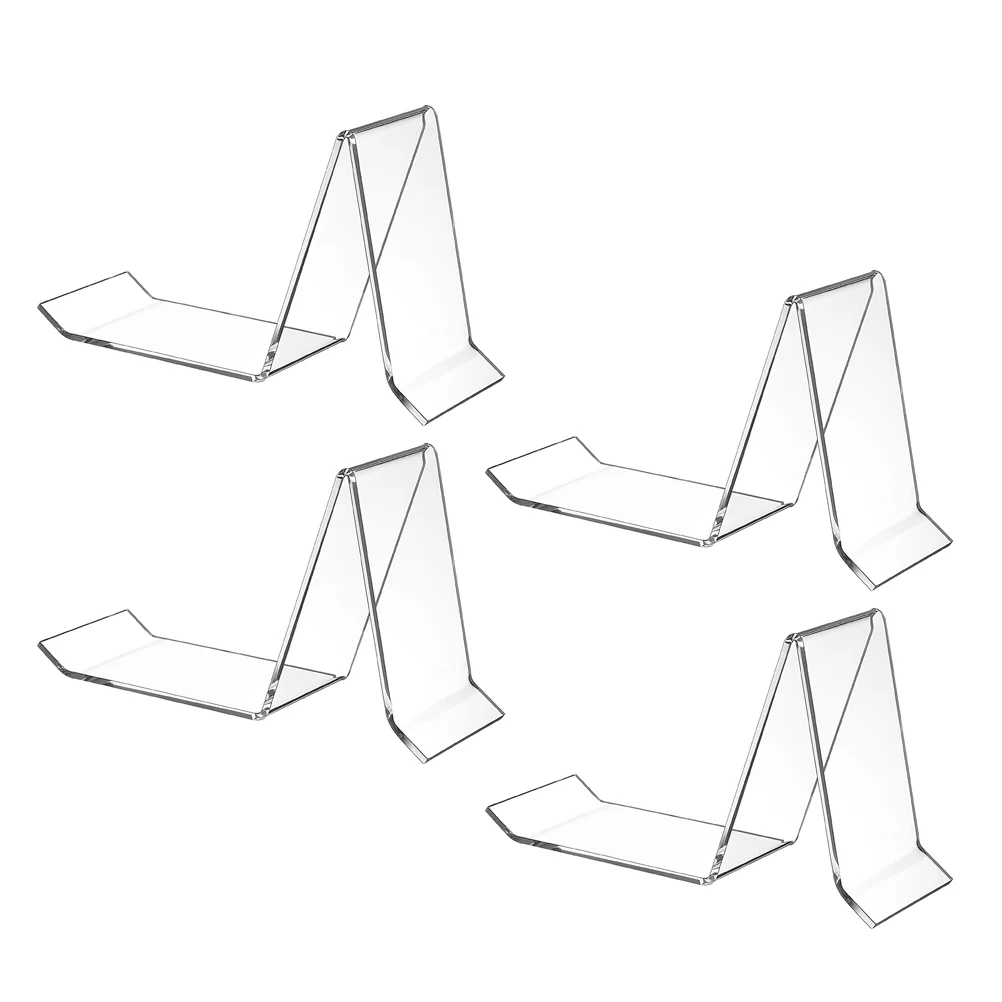 4 шт. стеллаж для обуви формы вставки прозрачная подставка магазина торговый