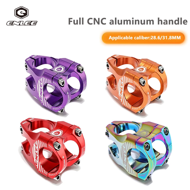 

ENLEE Bicycle Handlebar Stem Mtb Power Short 35mm Adjustable Bridge Road Mountain Bike Table 31.8 Stem Riser 28.6 Pipe Cycling