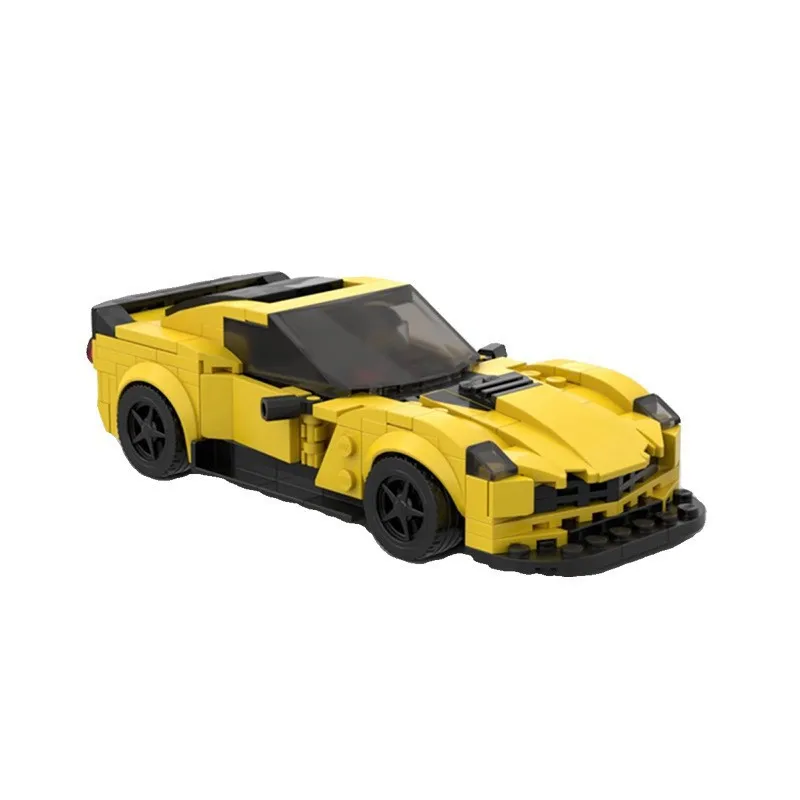Скорость Championz Corvetted Bricks Гоночный автомобиль Автомобиль Chevrolet Z06 City Road Совместимые