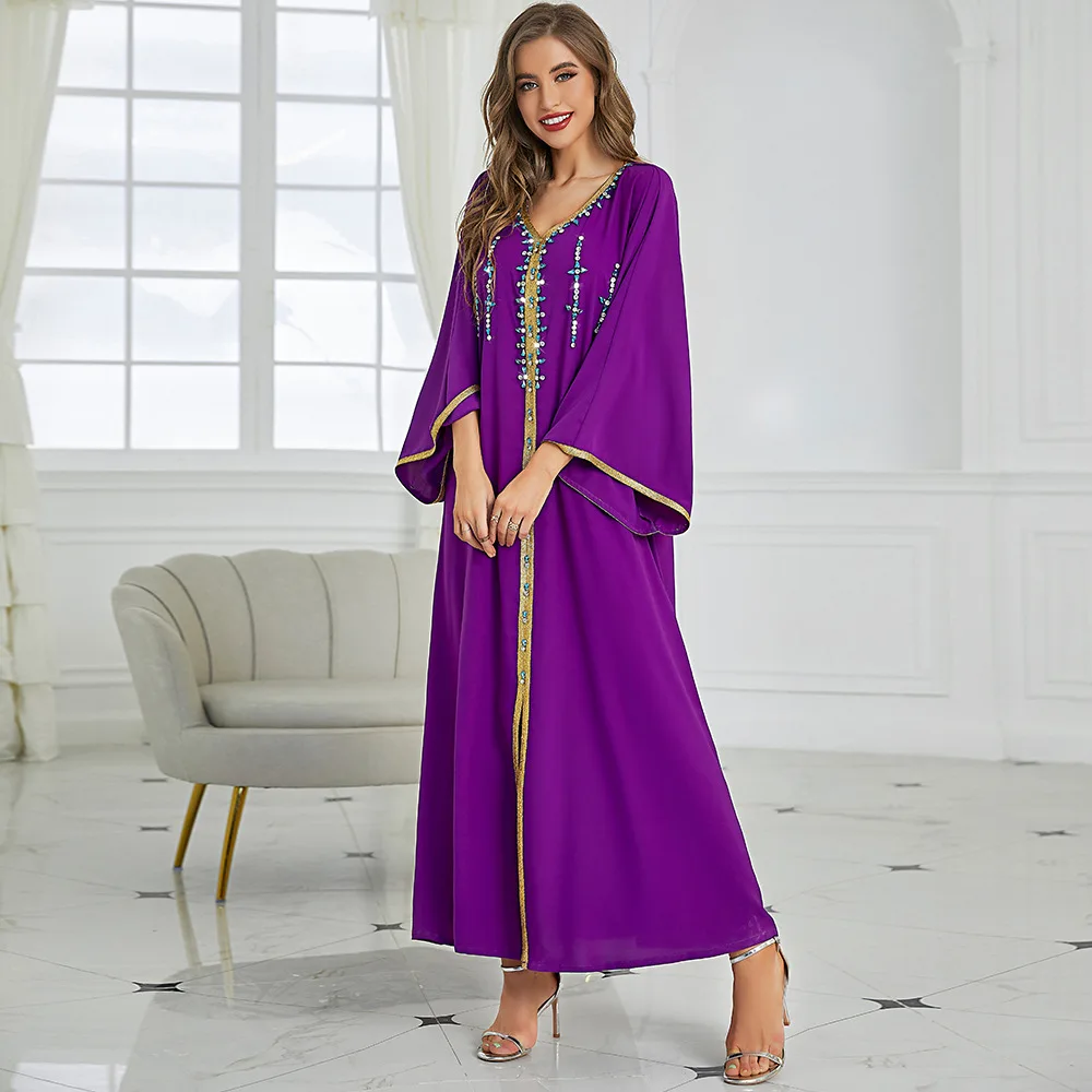 Роскошное вечернее платье с бриллиантами для женщин мусульманский вечерний