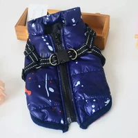 2022jmt winter dog clothes waterproof pet warm padded vest zipper jacket coat for small medium large dogs pug chihuahua ropa par