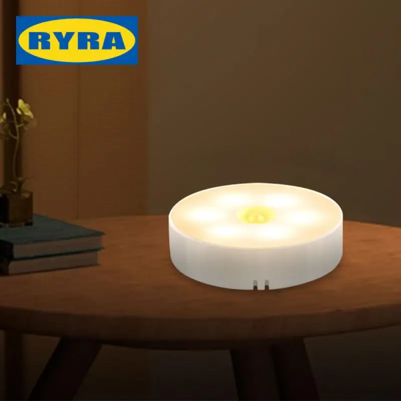 

Intelligent Led Night Light Wall Lamp Cabinet Light Motion Sensor Usb Rechargeable Home Bedroom Energy-saving
