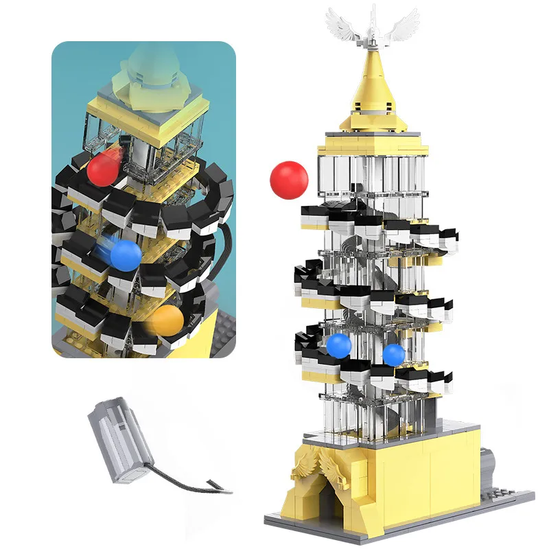 

680Pcs City Electric Pipeline Slide Track Street View Toys Marble Building Blocks Friends Assembling Tracks Set Kids Toys Gifts