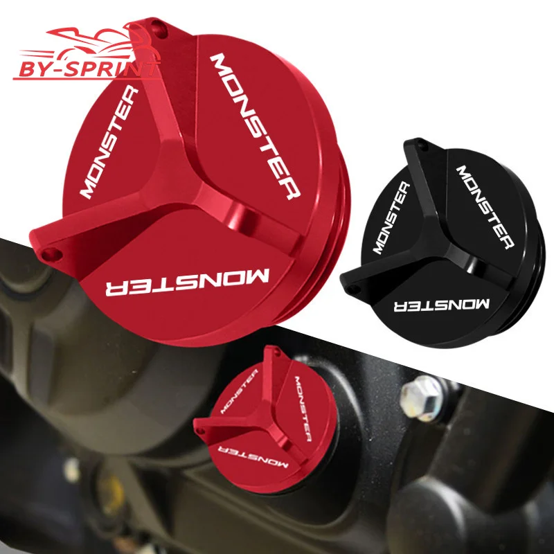 

For Ducati Monster 696 796 797 821 1100 EVO 1200 S M20*2.5 Motorcycle Engine Oil Cap Bolt Screw Filler Cover MONSTER Logo
