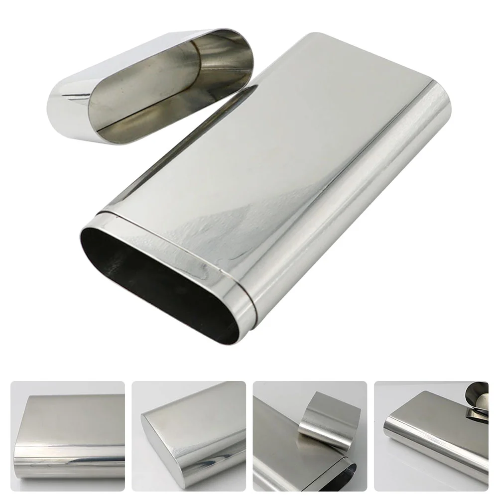 

Travel Ciggerate Case Holder Thickened Stainless Steel Tube Box Ciggaret Pocket Steel Tubes Portable Organizer