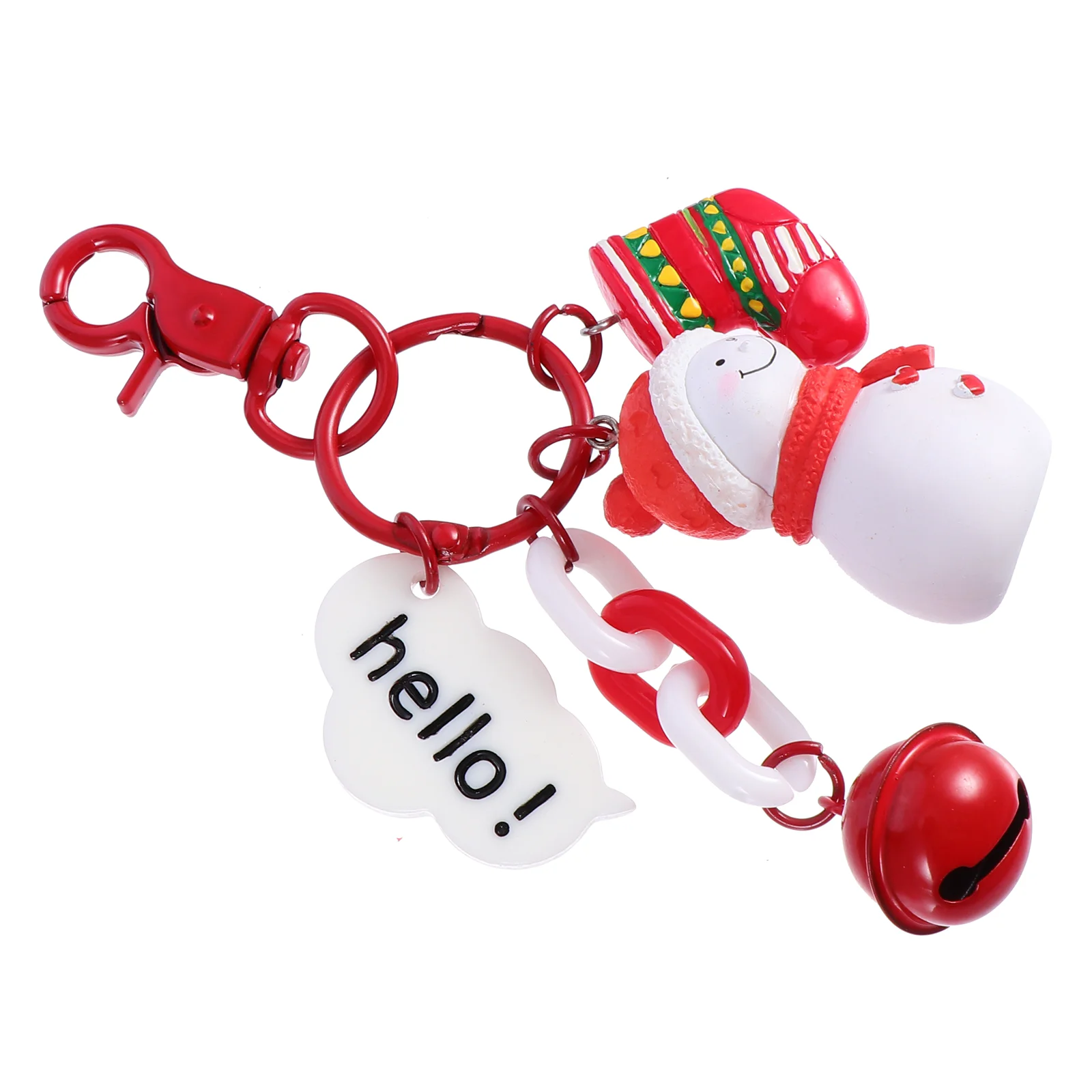 

Christmas Snowman Bag Holiday Keyring Keychain Pendant Charms Key Ring Party Favors Carrhinestone