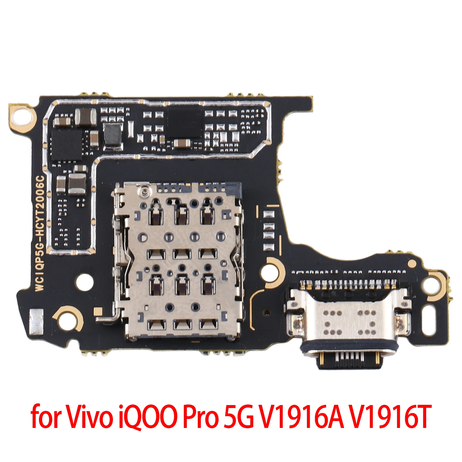 

for Vivo iQOO Pro 5G V1916A V1916T USB Charging Port Board With SIM Card Holder Socket for Vivo iQOO Pro 5G V1916A V1916T