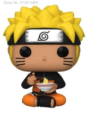 

Around Bandai Handwork Anime Naruto Shippuden Naruto Uzumaki 823 Eating Noodle Vinyl Cute Figure Model Doll Toys