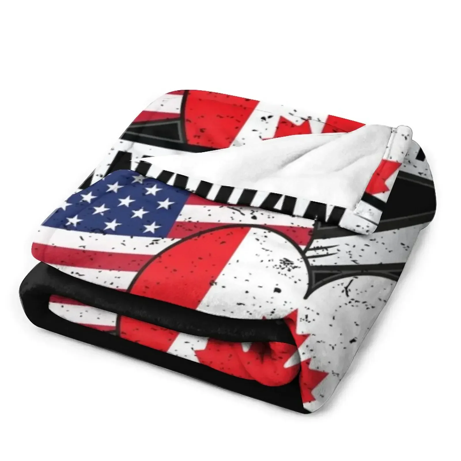 Полуамериканский полуканадский флаг канадское американское одеяло на заказ