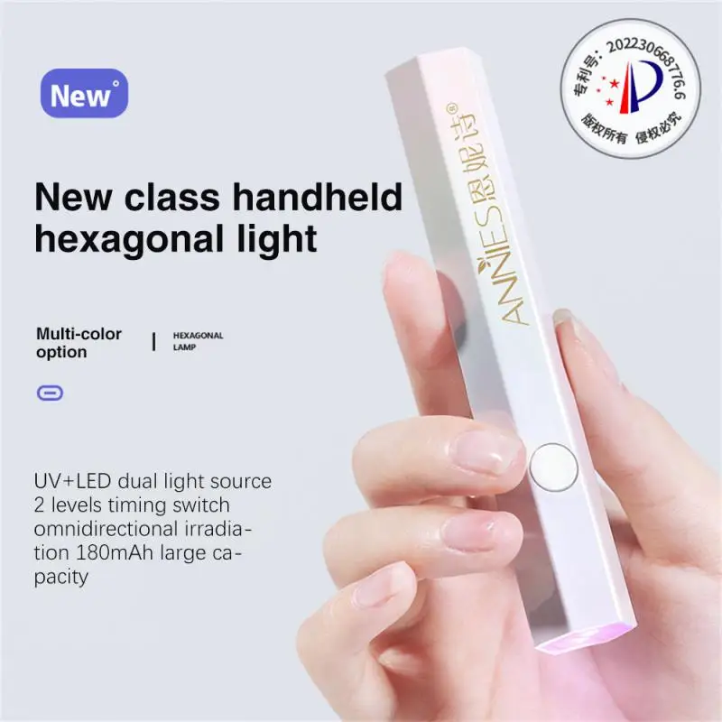 

USB Handheld Word Lamp UV Led Quick Nail Drying Lamp Hexagon Nail Dryer Machine Home Phototherapy Tools Mini Flashlight Pen