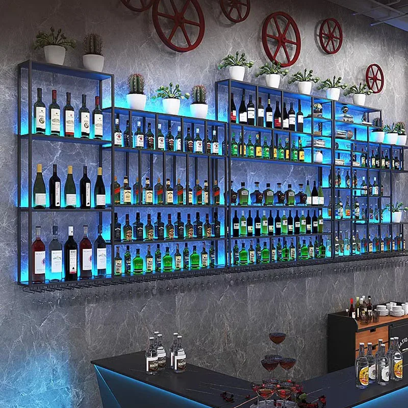 Дома Кухня Свадебный дизайн Штабелируемая витрина Винная стойка Колонка Gabinete Mini