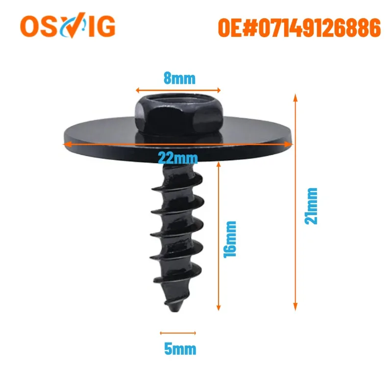 

10шт OE # 07149126886 07149213164 Крышка бампера, подкрылок, брызговик, опорный винт радиатора для BMW Mini