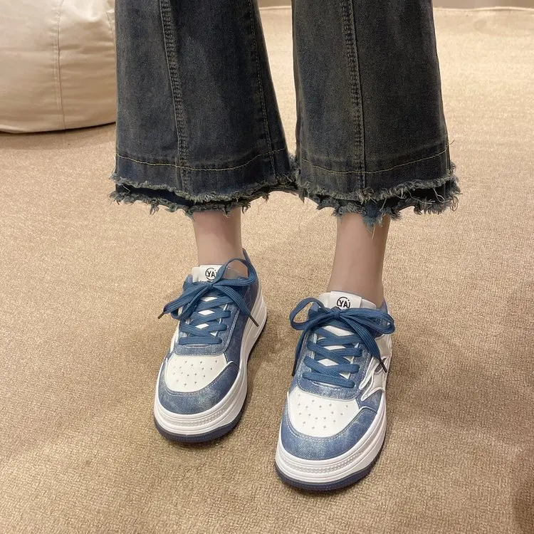 

New Vintage Fashion Shoes Fashion Creative Sneaker Couple Aesthetic Sport Shoes Korean Leisure Board Shoes Thick Sole