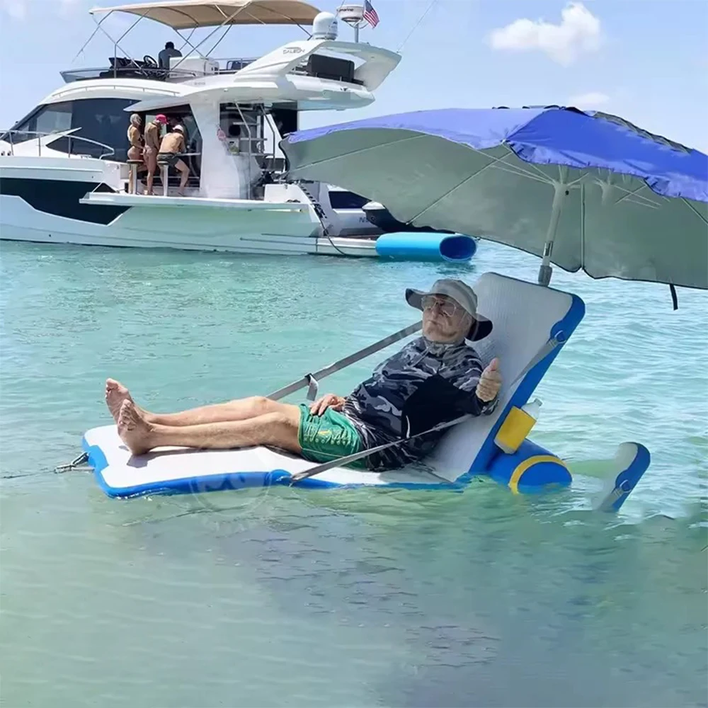 Одиночный надувной шезлонг бассейн плавание кресло для загорания диван-лежак