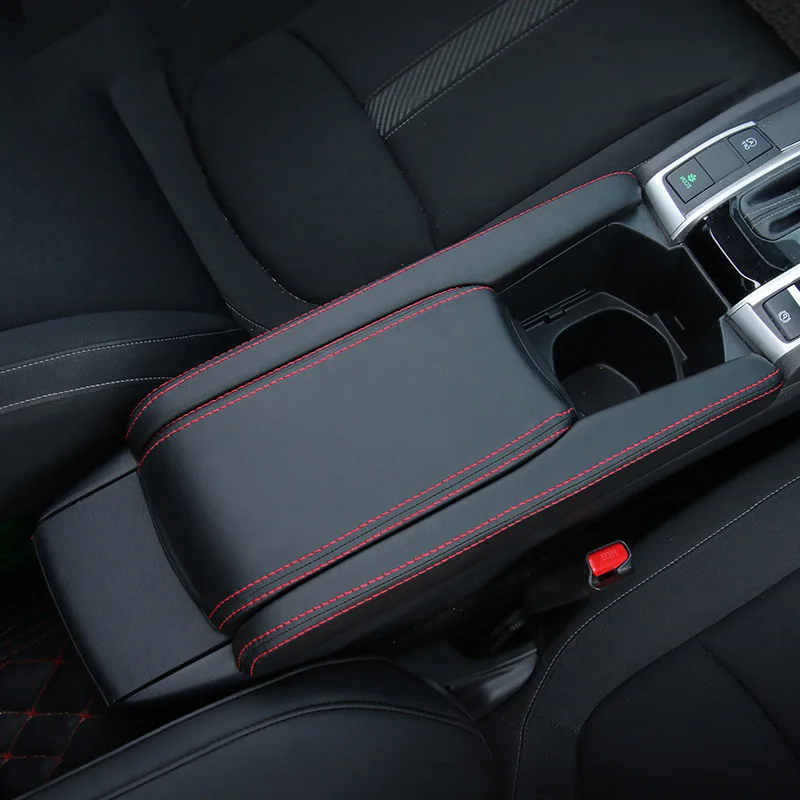 

Накладка На Подлокотник Для Honda Civic X 10-го Поколения FC 2016-2020, Верхняя, Из Искусственной Кожи, Аксессуар Для Интерьера