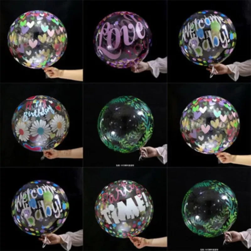 

Printing BOBO Balloons Luminous Color Polka Dots Wave Ball Transparent Ballon Baby Shower Birthday Party Wedding Decoration