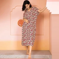 2022 free shipping chic elegant maxi dress for women lady hotel home house clothing summer suit female nightgown long loose robe