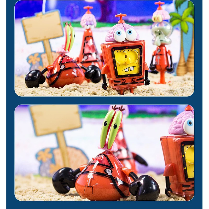 Губка Боб Квадратные Штаны экшн-фигурки сборные блоки Рождественская серия