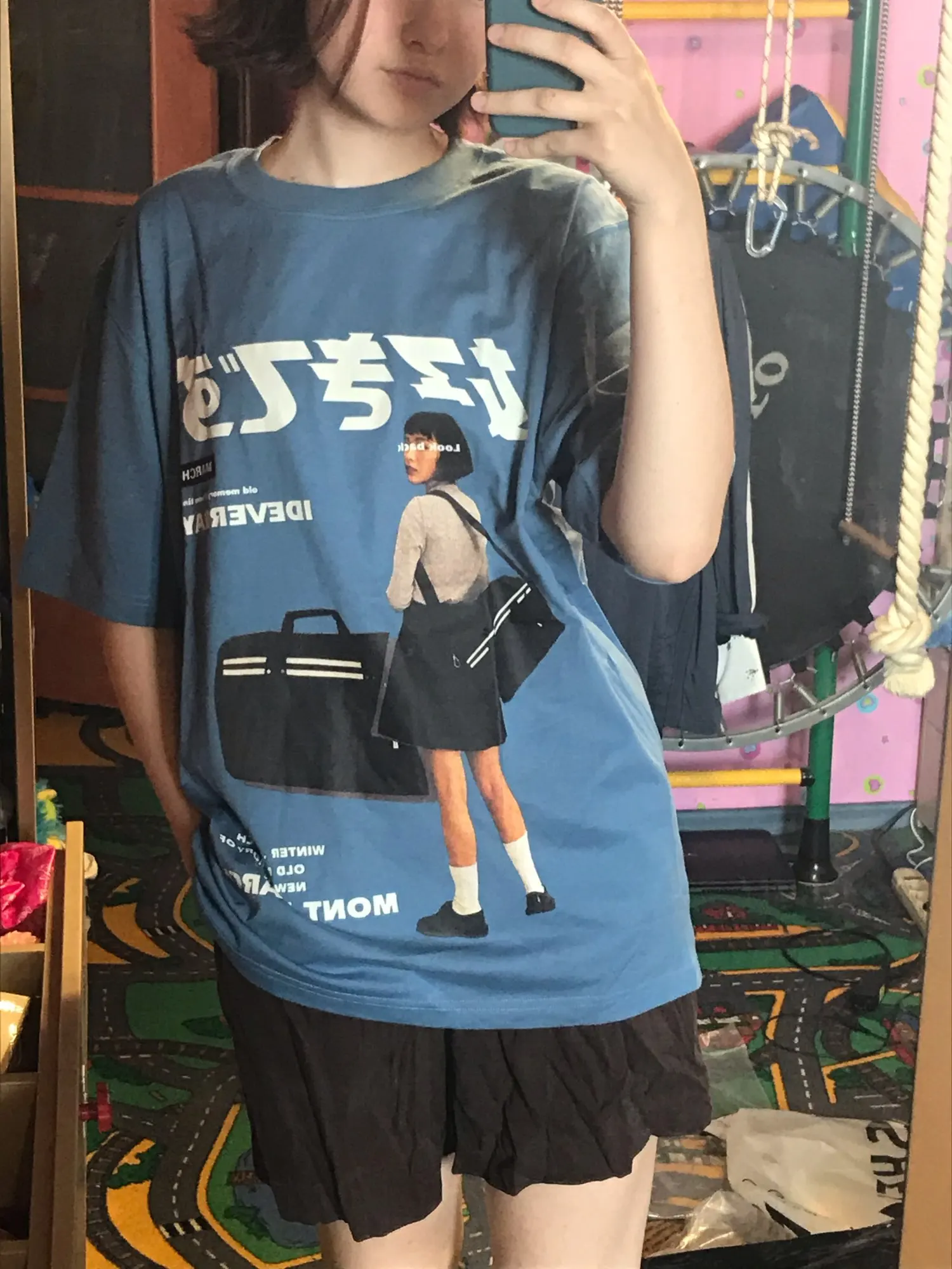 Модная футболка в стиле Харадзюку с принтом японской Девушки из фильма каньцзи