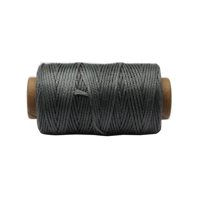 

Grey Braided Waxed Thread Cord Cordage Leather Work Hand Sewing Stitching Craft Tool Flat 0.8mm 50m Multi Color