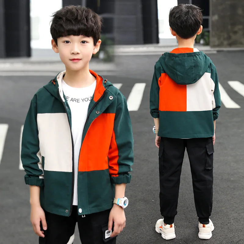 

Boys Suit Coat+Pants Cotton 2Pcs/Sets 2023 Simple Spring Autumn Sports Sets School Outdoors Thicken Children Clothing