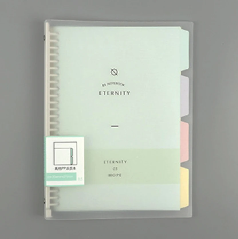 JESJELIU Loose Leaf Notebook A7Y3N Pink