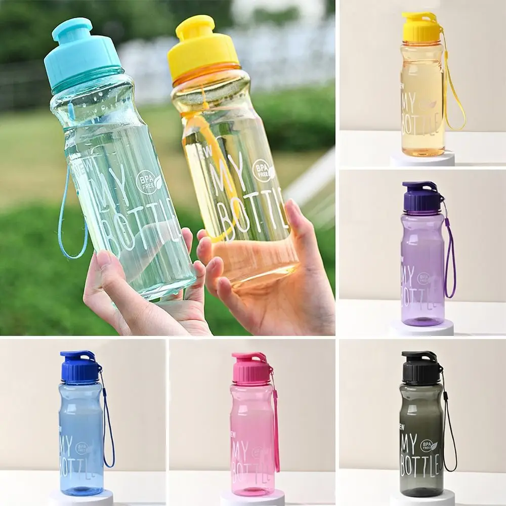 

Sports Kettle Outdoor 650ml Cold Water Cup Large Capacity Color Transparent Water Bottle Wholesale Gift Plastic Portable