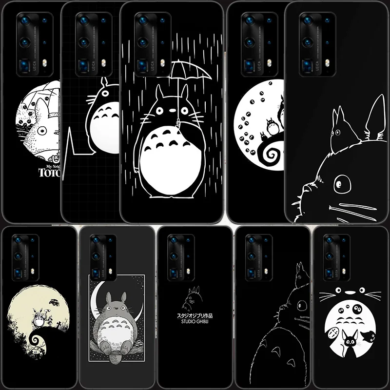 

Cute Totoro Ghibli Miyazaki Anime Soft Clear Phone Case For Huawei P30 Lite P10 P20 P40 P50 Pro Mate 40 Pro 30 20 10 Lite Cover