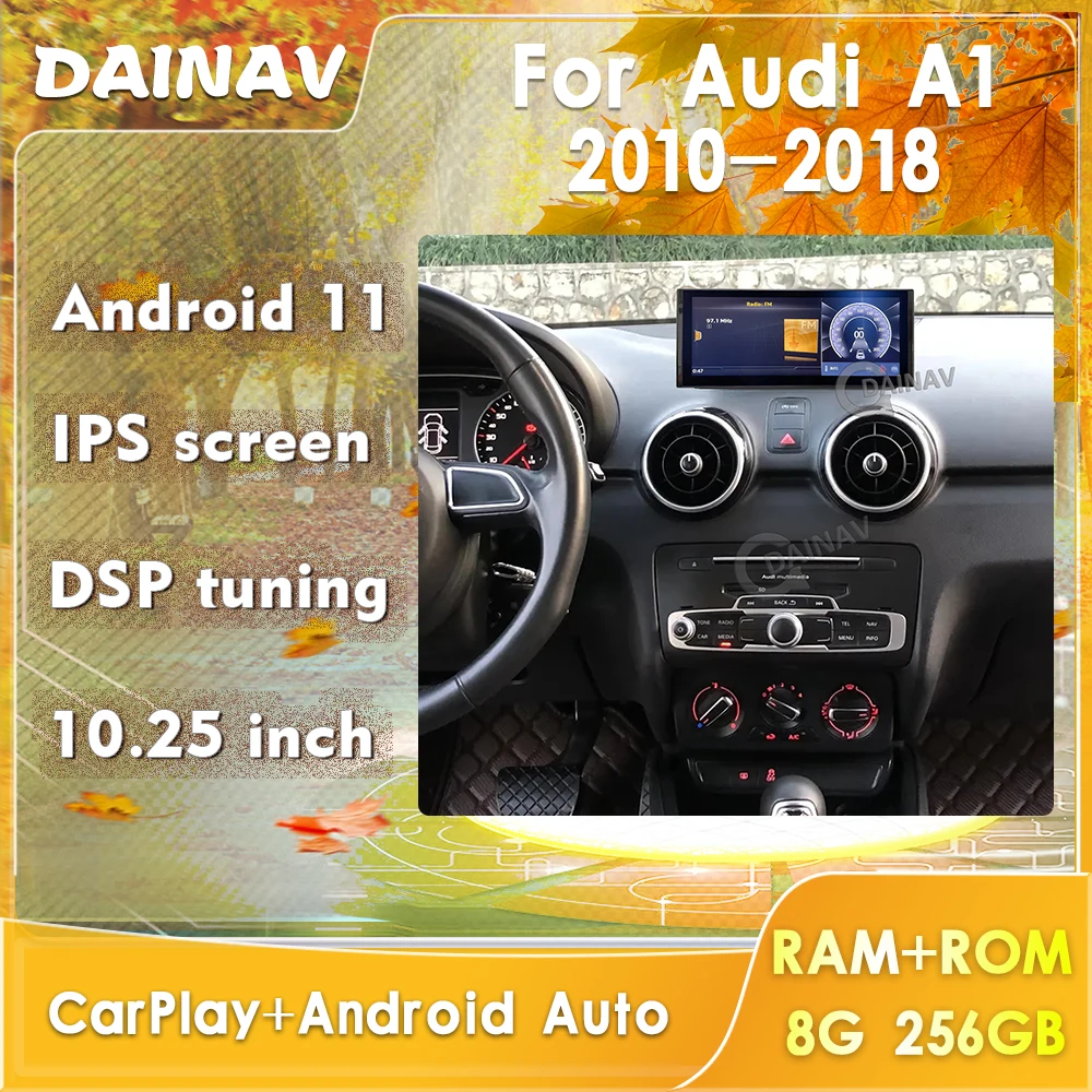 

Автомагнитола для Audi A1 2010-2018, Восьмиядерный процессор Snapdragon, Автомобильный мультимедийный плеер, экран, Авторадио Carplay, 4G, GPS-навигация, радио