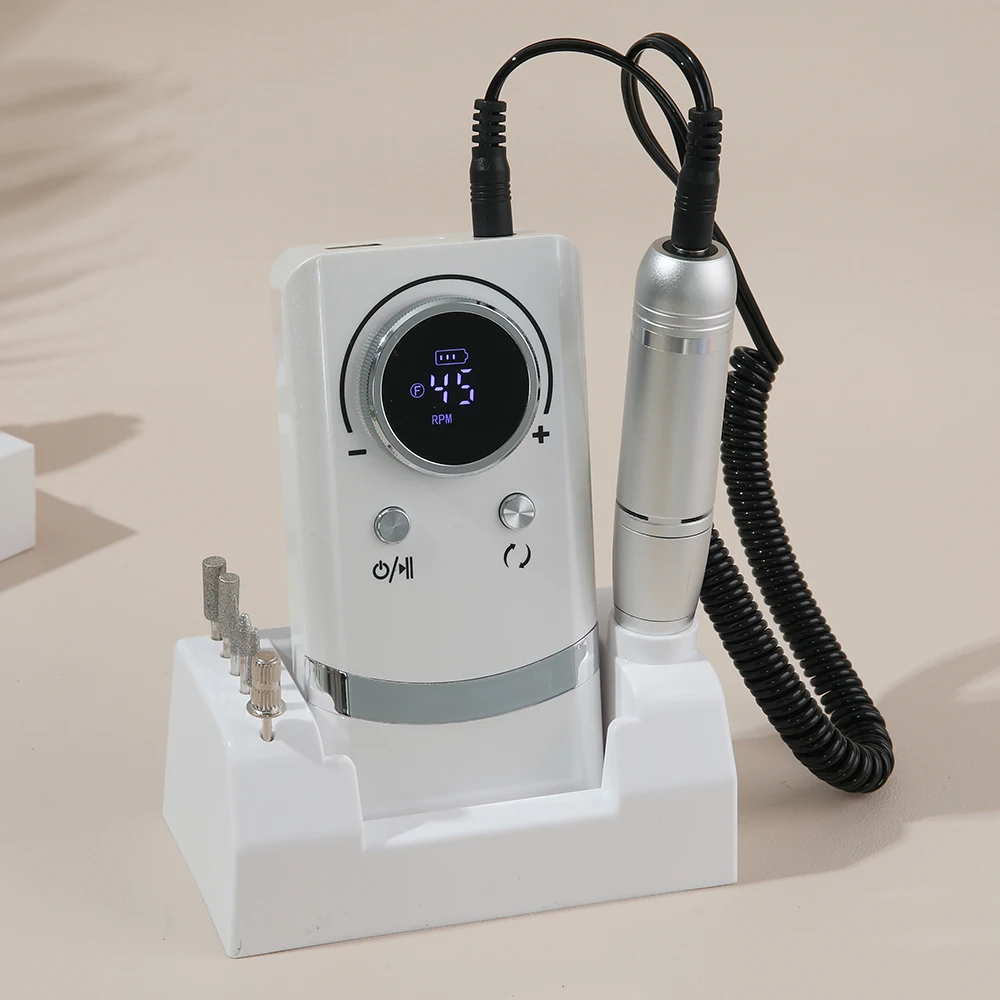 Новинка 2024 года 45000 об/мин портативная дрель для ногтей перезаряжаемая