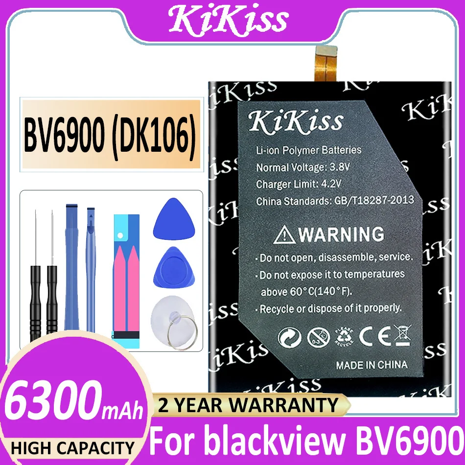 

Original KiKiss Powerful Battery BV6900 (DK106) 6300mAh for blackview BV6900 Bateria