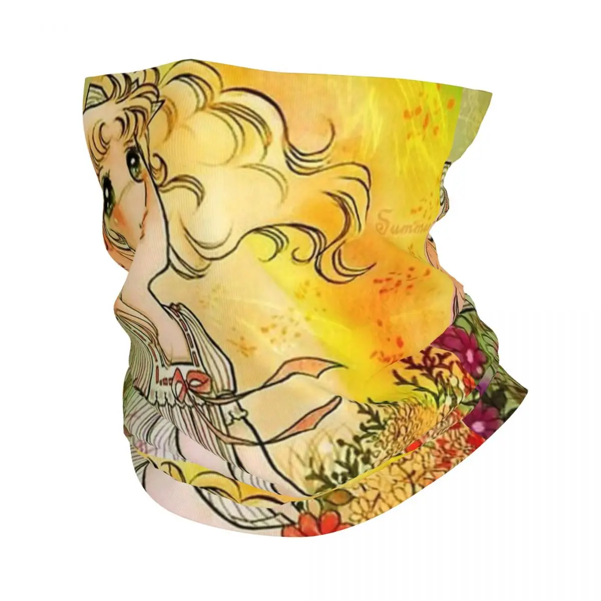 

Candy Candy Bandana Neck Gaiter Printed Anime Manga Candice Japan Cartoon Mask Scarf Multi-use Headband Riding Adult Winter