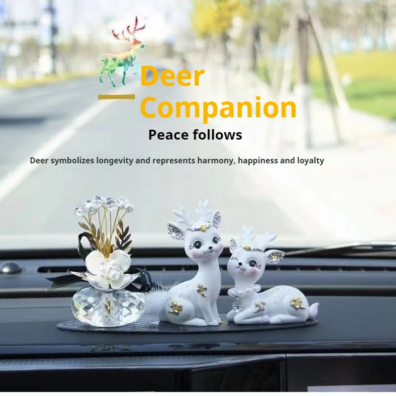 Новинка 2024 онлайн-автомобильные украшения со знаменитостями Bon Voyage олень