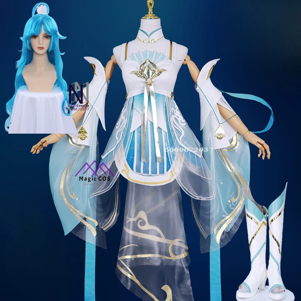 Игра Honor of Kings Xi Shi Party Essential Косплей Костюм Полный комплект для девочек Qutfit Высокое