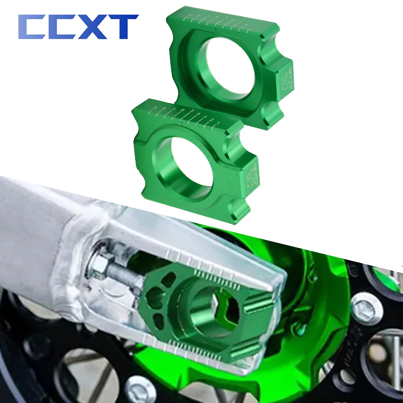 

Задний блок Регулятора Цепи CNC для мотоцикла Kawasaki KX125 KX250 2003-2008 KX250F KX450F 2004 2005-2016 KLX450R 2008-2015