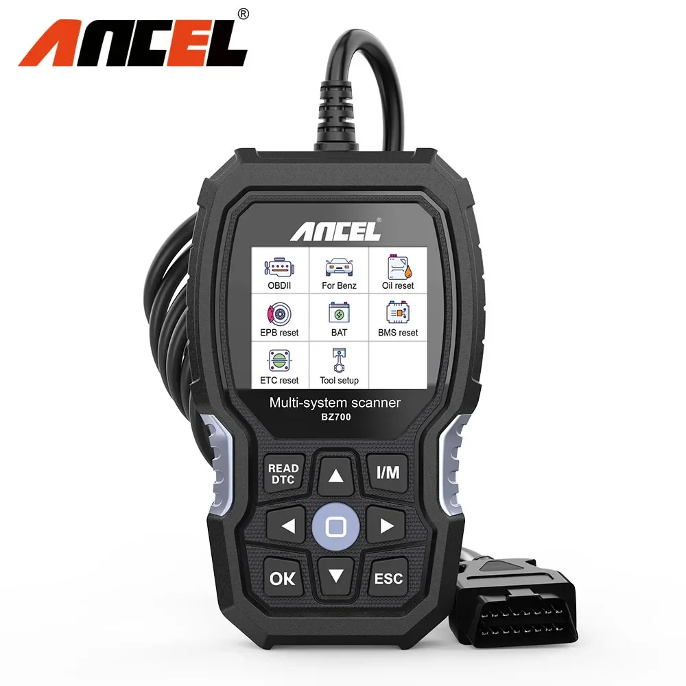 

ANCEL BZ700 OBD2 Scanner for Mercedes Benz All System ABS SRS Airbag SAS TPMS Reset Car Diagnostic Tool Engine OBD Code Reader