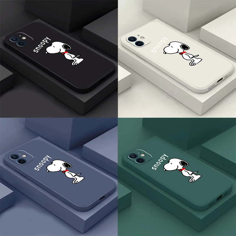 

Snoopy Dog Cute For iPhone 11 12 13 Pro MAX 13 12 Mini 6 6S 7 8 Plus SE 2020 X XR XS MAX Phone Protect Case Cartoon Anime Soft