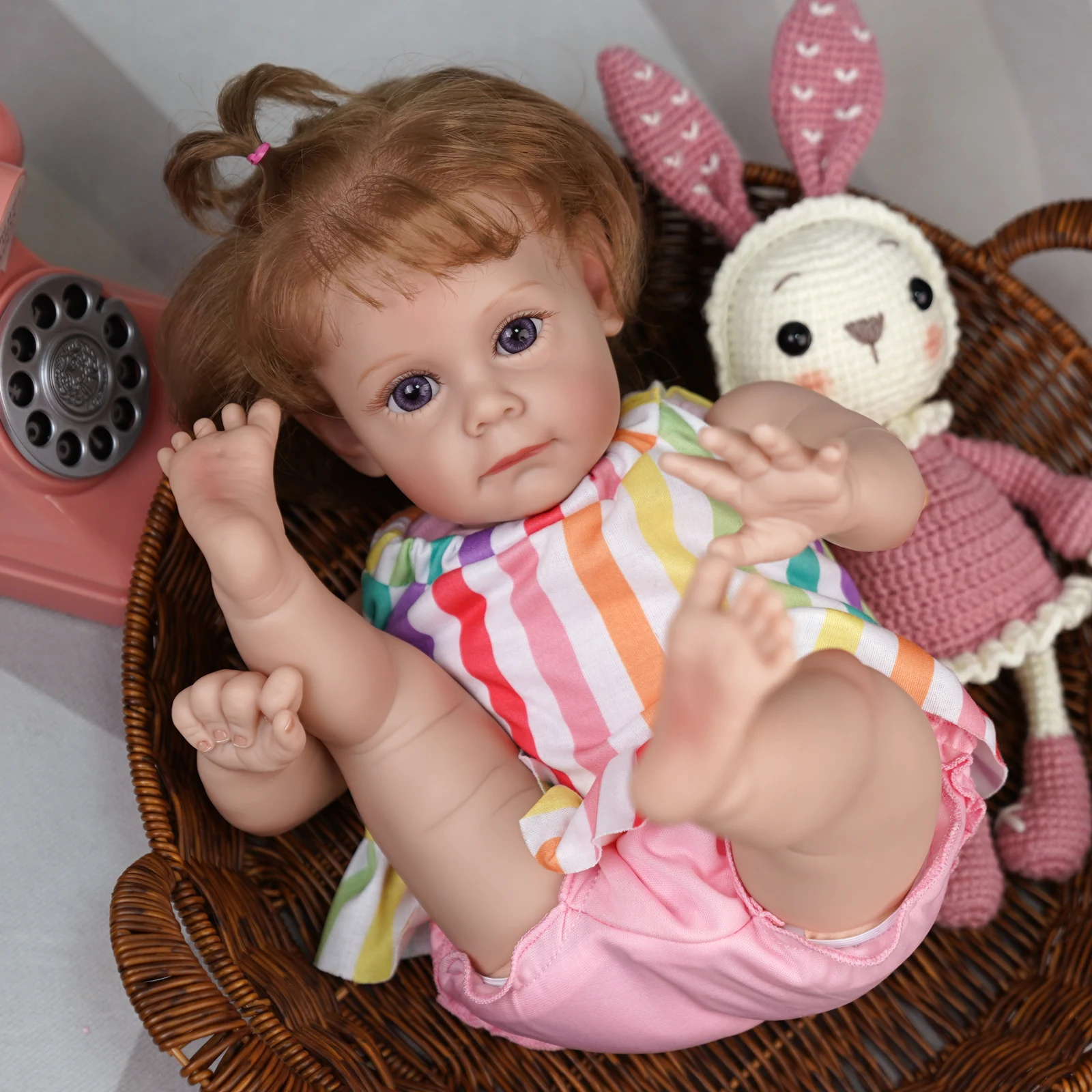 

Кукла реборн ADFO Bebe, 43 см, Maggi, Реалистичная мягкая ткань, силиконовое тело, готовые куклы для малышей, кукла для девочек, игрушка для детей