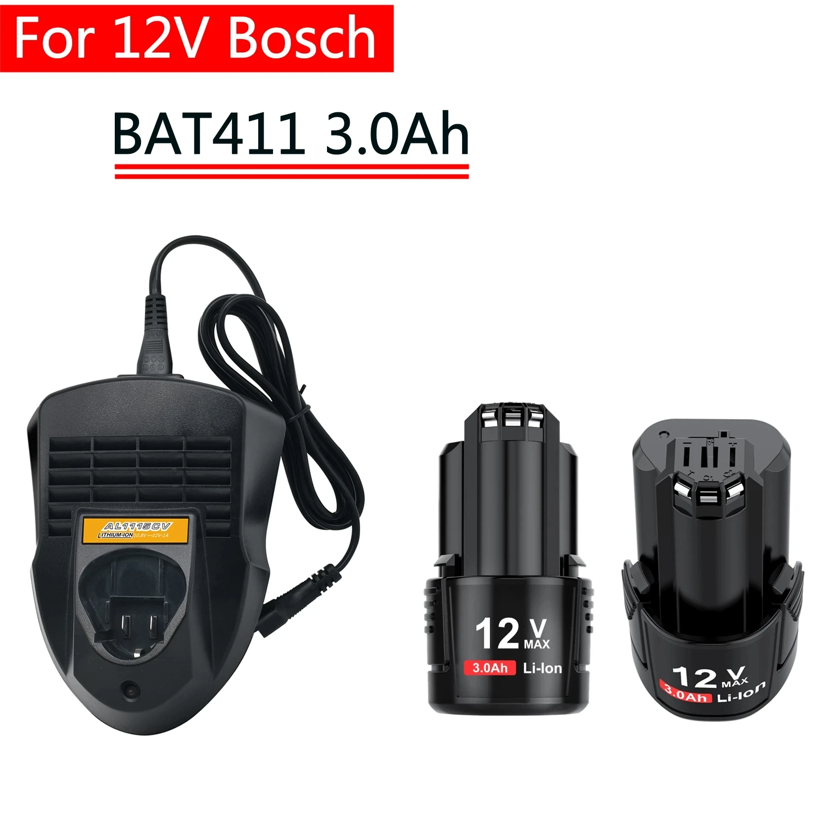 

Bosch - 12V, 3000MAH, Bat411 backup batteries for Bosch Bat412a, Bat413a, D-70745GOP, 2607336013, 2607336014, PS20-2
