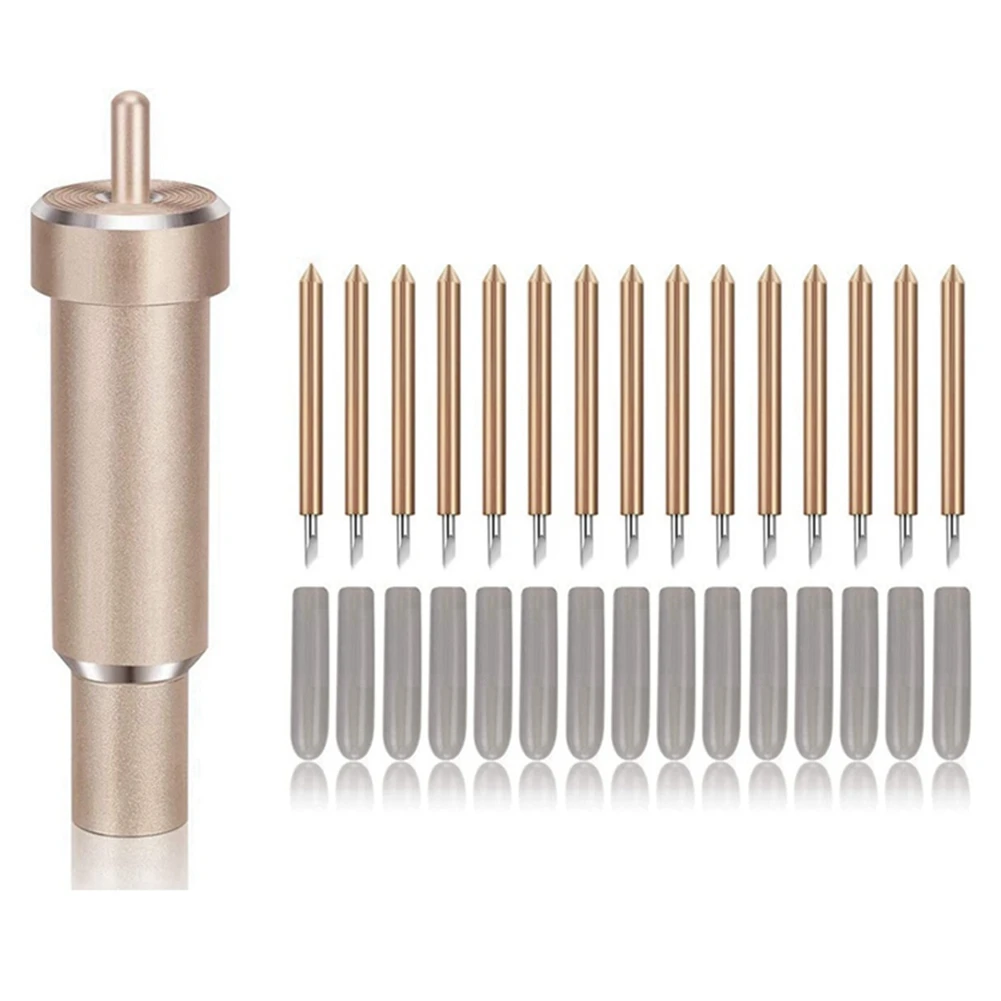 15 шт., сменные виниловые ножи для плоттеров с тонким режущим лезвием для Cricut Maker + 1 шт., держатель для Cricut Maker