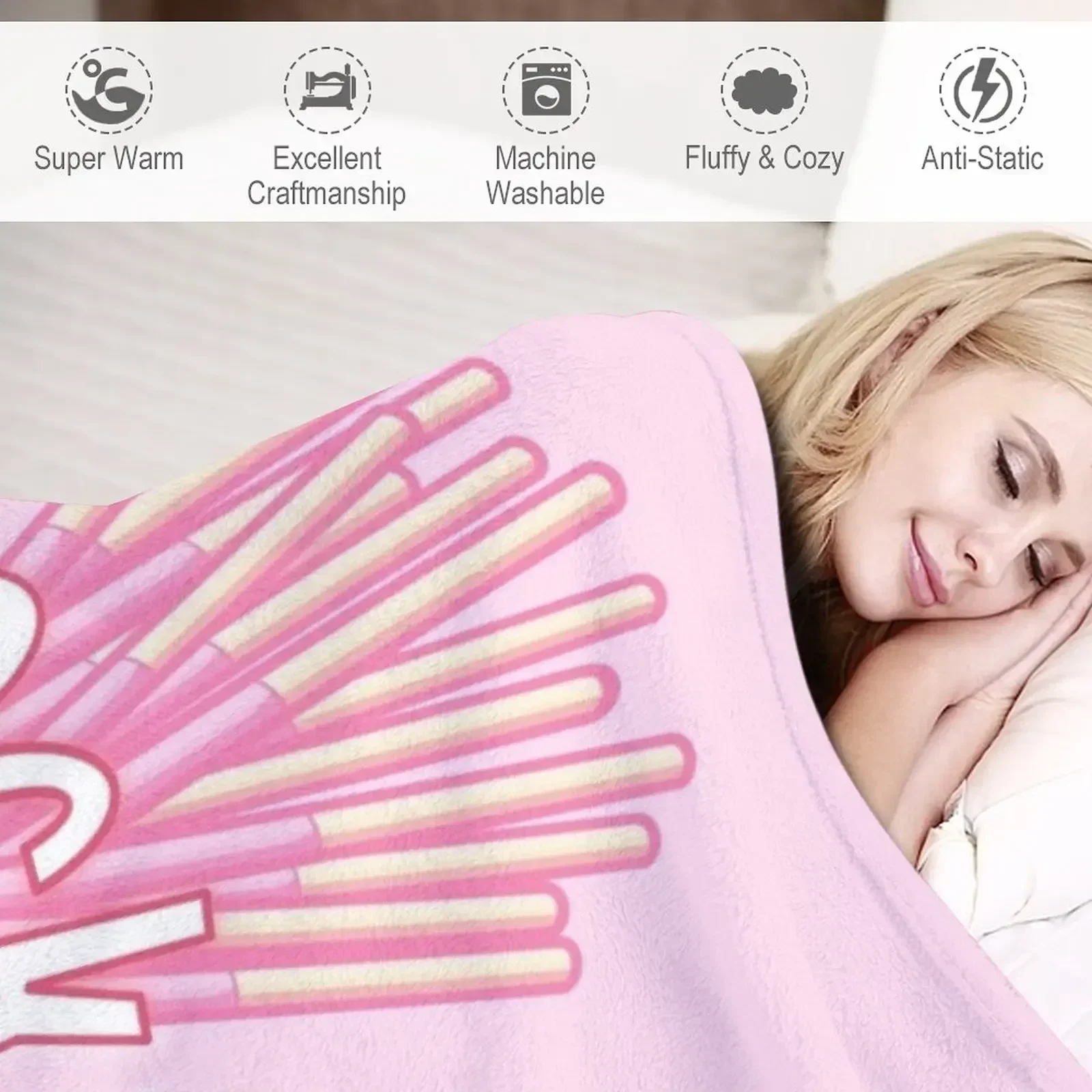 Новое клубничное японское одеяло pocky sweet декоративное для дивана или кровати в