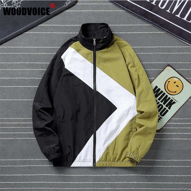 

Men Jacket New Spring Windbreaker Jackets Brand Design Mens Fashion Patchwork Outdoor Hiking Windproof Men's Jacket Chaqueta New