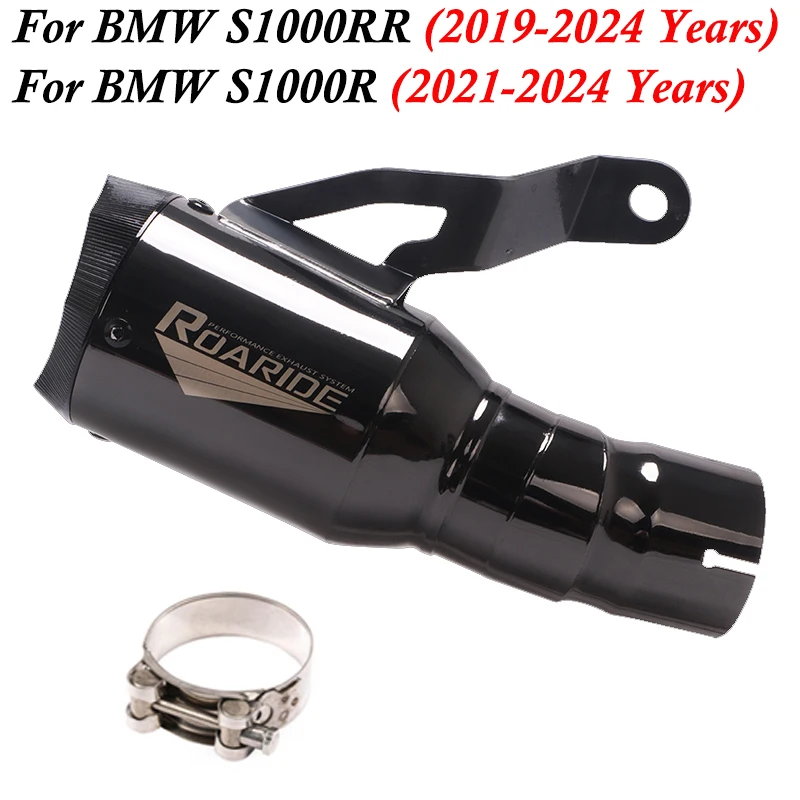 

Надевается для BMW S1000RR 2019 2020 S1000R 2021-2024, выхлопные системы мотоцикла, модифицированный глушитель трубы из нержавеющей стали