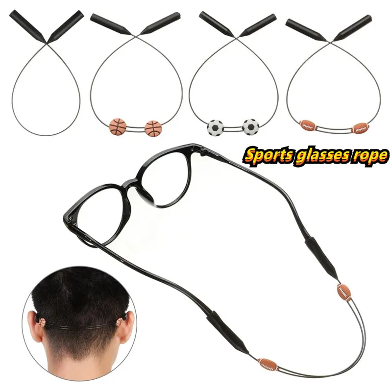 1pcs Sports Glasses Rope Eyewear Accessories Non-slip Eyeglasses Lanyard Adjustable Glasses Belt Silicone Sunglass Holder