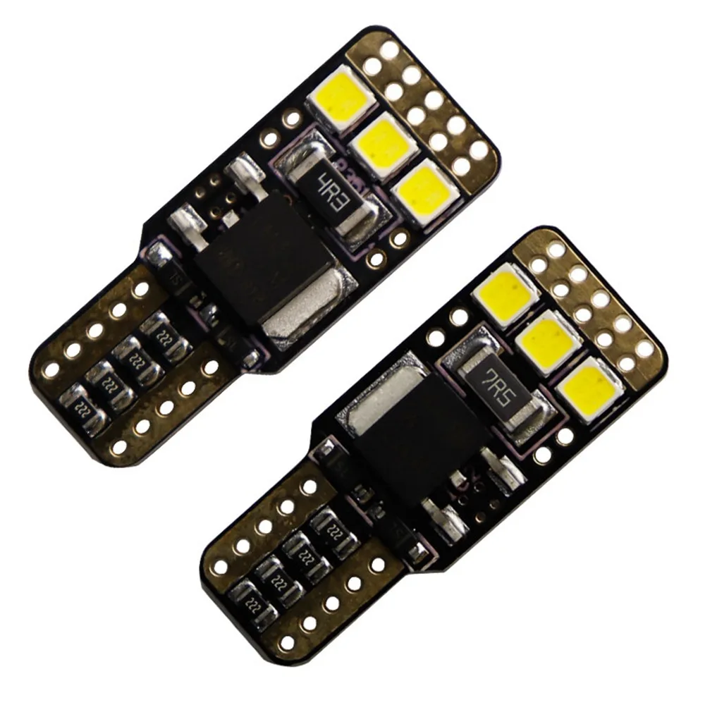 

2 шт., Сверхъяркие светодиодные лампы T10 W5W 168 3030 WY5W