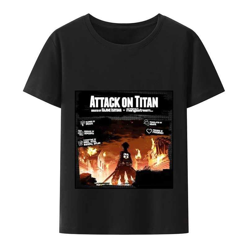 

Attack on Titan Shingeki T Shirt Men Kawaii Anime Manga Graphic Cartoon Tshirt Unisex Tops T-shirt