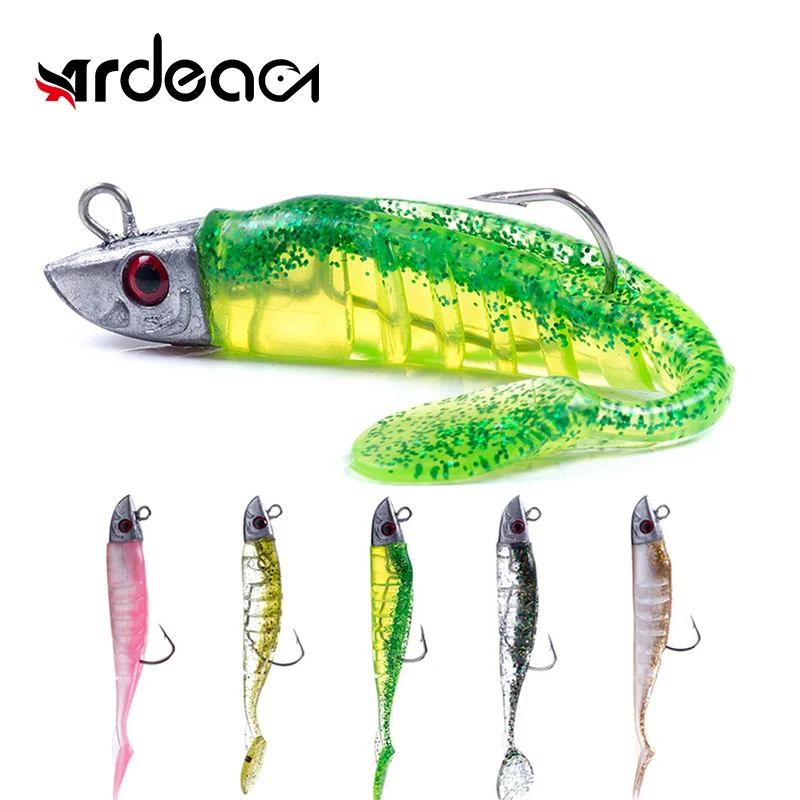 

ARDEA Black Minnow Soft Bait 15g/25g 1pcs Shad Paddle Tail Silicone Lead Head Jig Crank With Hook Wobblers Fishing Lure