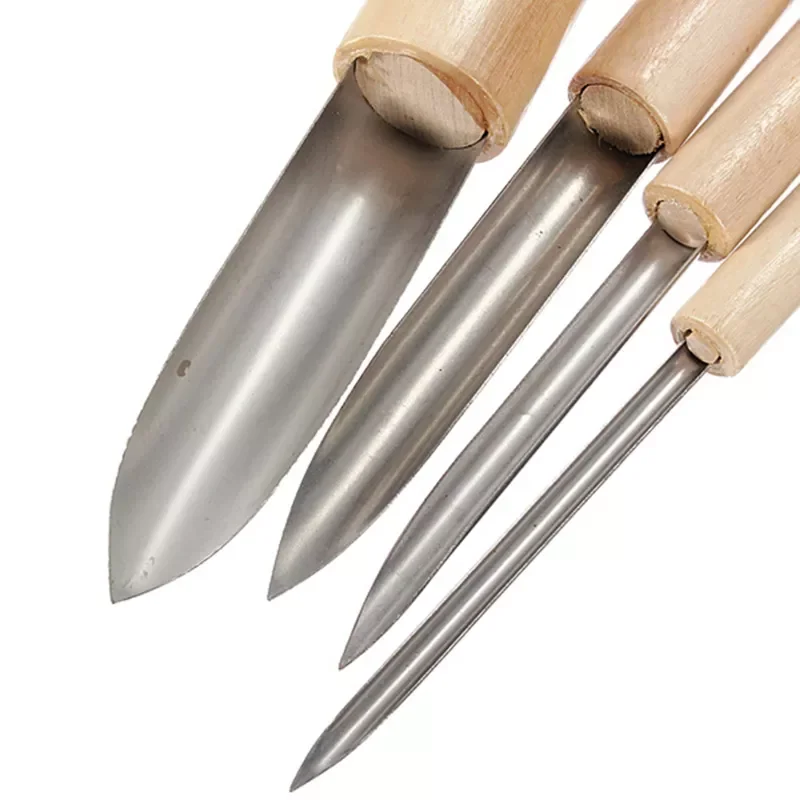 

4pcs Stainless Steel Semicircle Shaping Pottery Clay Modeling Sculpture Tool Set Hole Punch Convenient Great