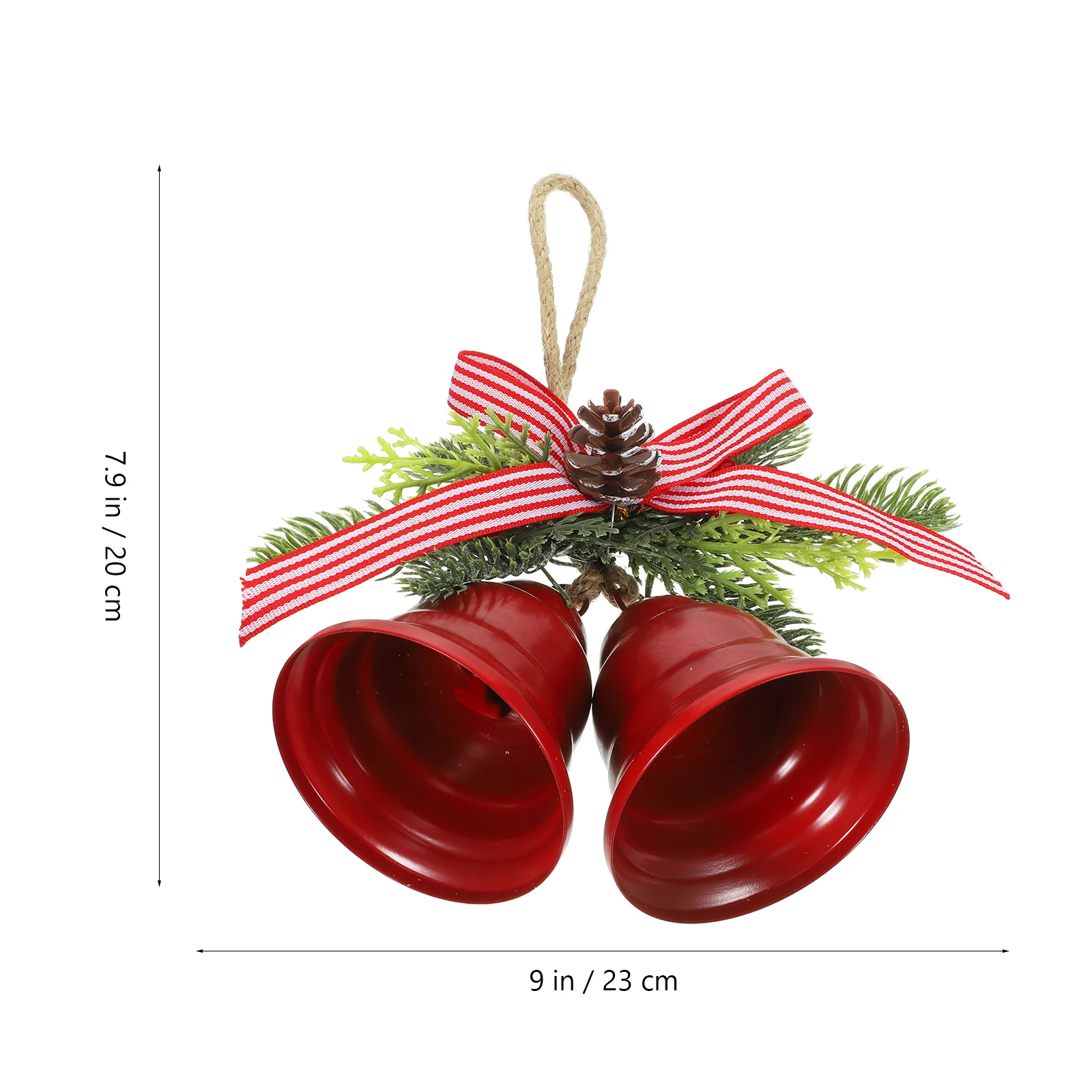 Рождественские двойные колокольчики DIY подвесные подвески елка праздничный