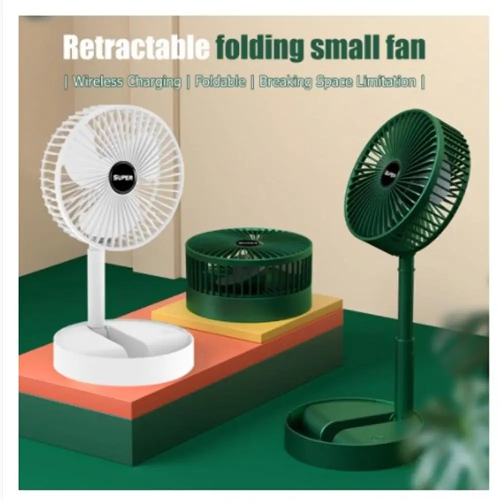 

Folding Small Electric Fan 2000mah Large Capacity Removable Washable Usb Charging Portable Retractable Mini Fan Accessories